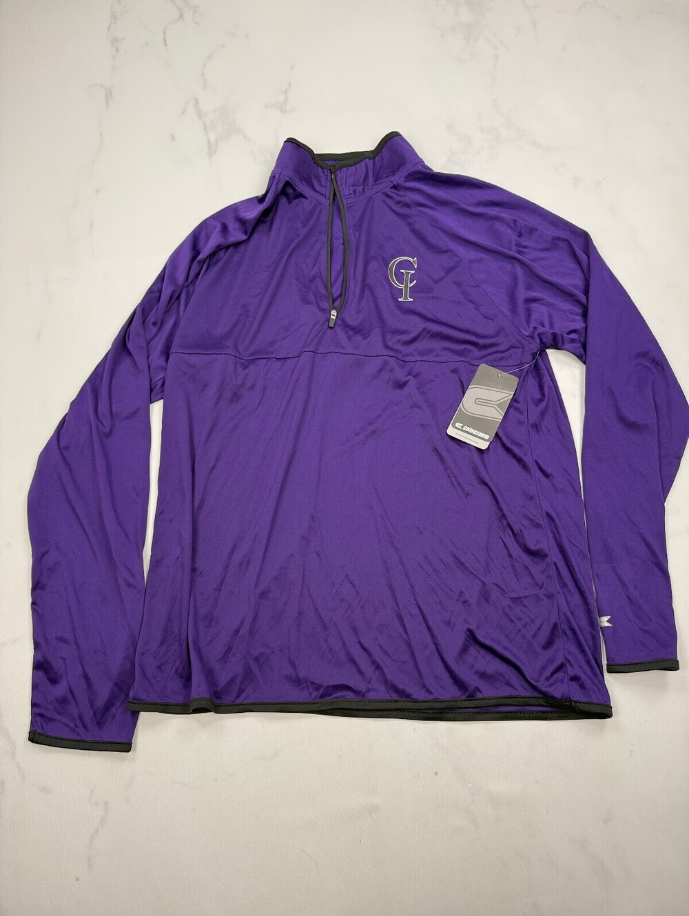 Colosseum College of Idaho Mens Quarter Zip Pullover Sweatshirt - Mens M